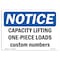 Signmission OSHA Notice, 5" Height, Capacity Lifting, 7" X 5", Landscape OS-NS-D-57-L-10436 - alternate 1